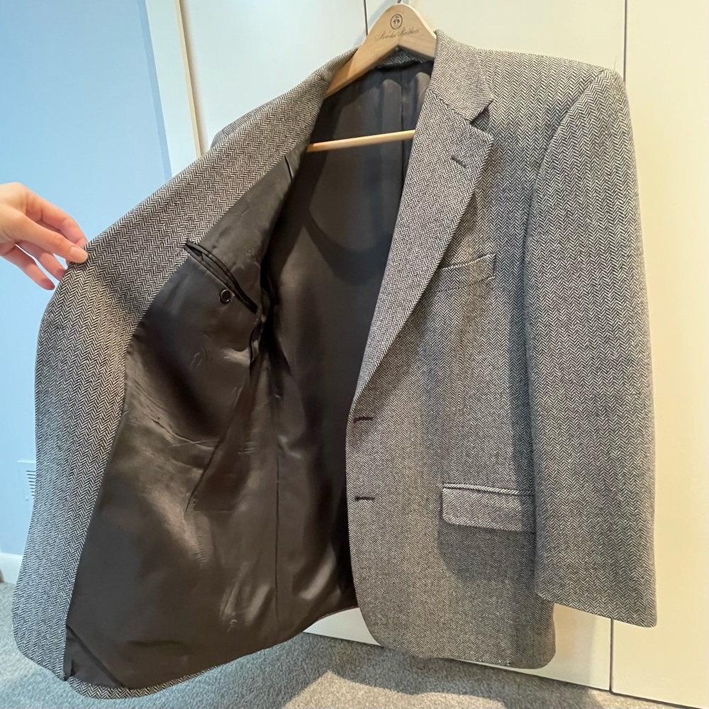Brooks Brothers Herringbone Two Button Blazer Spo… - image 2